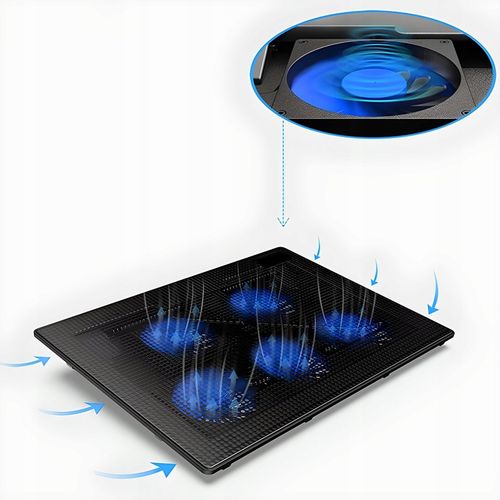 PODSTAWKA PODKŁADKA CHŁODZĄCA POD LAPTOPA NOTEBOOKA PODŚWIETLENIE 12-17'' na Arena.pl