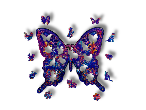 Puzzle Drewniane dla dzieci i dorosłych Motyl Butterfly na Arena.pl