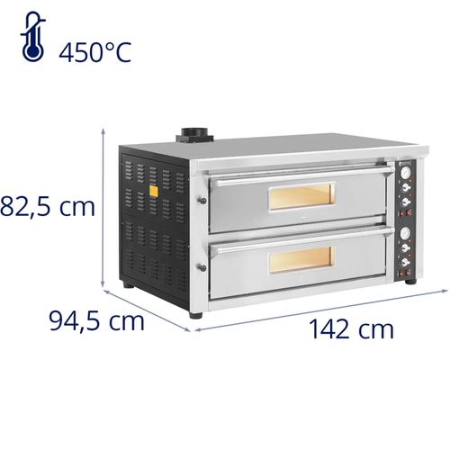 Piec do pizzy podwójny z szamotem na 12 pizz śr. 33 cm 400 V 13200 W na Arena.pl