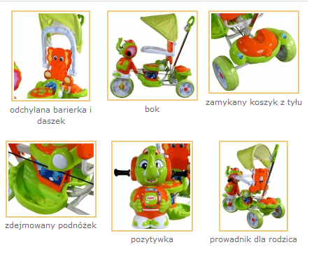 ARTI A-12 ROZOWY SLONIK SLICZNY ROWEREK ROWER+KOS na Arena.pl