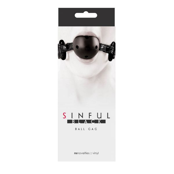 Knebel SINFUL BALL GAG BLACK zdjęcie 1