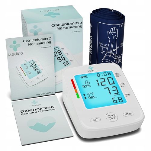 CIŚNIENIOMIERZ NARAMIENNY MEDICO ARYTMIA, WYGODNY, USB, DZIENNICZEK GRATIS na Arena.pl