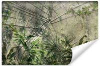 Fototapeta Do Salonu TROPIKALNE Rośliny Abstrakcja Beton 400cm x 280cm