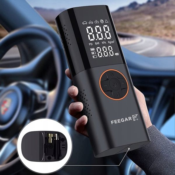 KOMPRESOR SAMOCHODOWY Feegar Pompka Sprężarka 12V zdjęcie 11