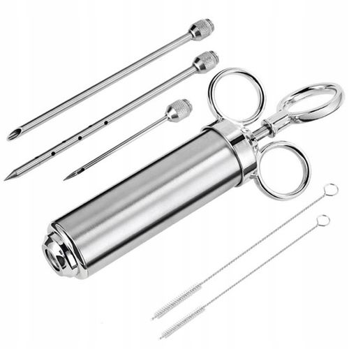 Strzykawka do PEKLOWANIA Natrysku Mięsa MARYNATĄ NASTRZYKIWARKA Stal 3 IGŁY na Arena.pl