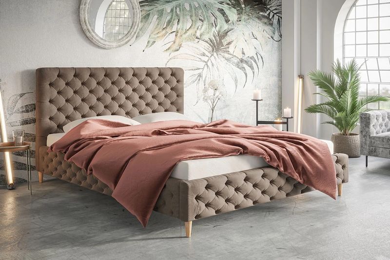 Łóżko tapicerowane Infinity 160x200 stelaż zdjęcie 2