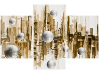 90X60CM OBRAZ MIASTO ZE SNU SEPII TRZY OBRAZY