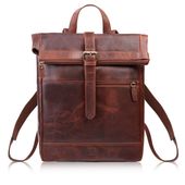 plecak roll top skórzany vintage na laptopa miejski
