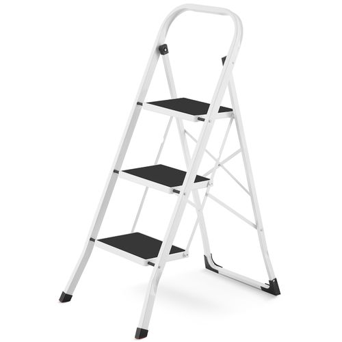 Drabina domowa lekka składana stalowa drabinka schodki 3 stopnie HIGHER BI na Arena.pl