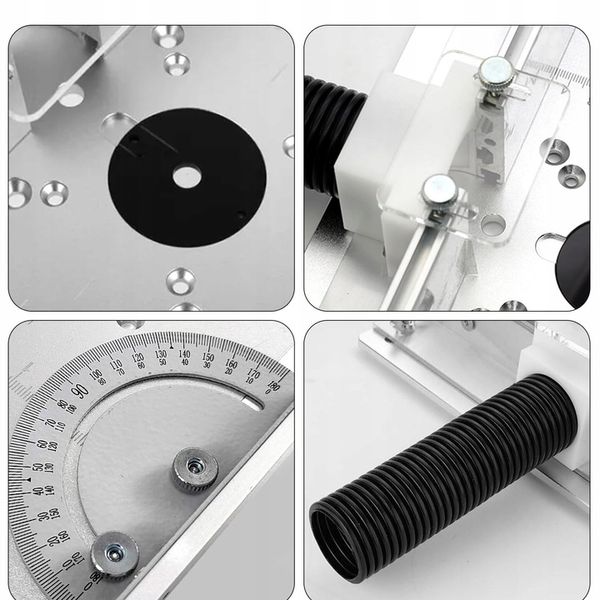 ALUMINIOWA PŁYTA DO STOŁU FREZARKI Z PROWADNICĄ UKOŚNĄ I PŁOTEM PROFESJONAL zdjęcie 6