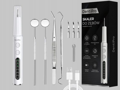 Skaler Ultradźwiękowy Dentystyczny Do Zębów - 4 tryby do usuwania na Arena.pl