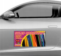 MAGNES NA SAMOCHÓD MAGNETYCZNA REKLAMA 60X30 cm SKLEP ODZIEŻOWY