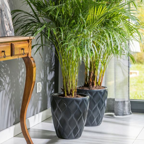 Doniczka okrągła Flow Slim 40 | Biały zdjęcie 4