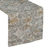 Bieżnik obrus dekoracyjny BOCONO 40x140 beż musztardowy szary ornament
