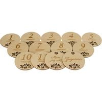 Tabliczki Drewniane do Zdjęć Pierwszy Rok Życia Dziecka Baby Shower