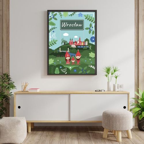 Bajkowe Miasta Wrocław - plakat 50x70 cm na Arena.pl