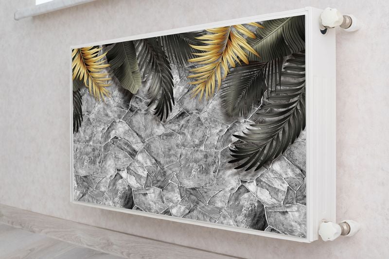 Mata MAGNETYCZNA Egzotyczne Liście Beton 3D 80cm x 60cm zdjęcie 4