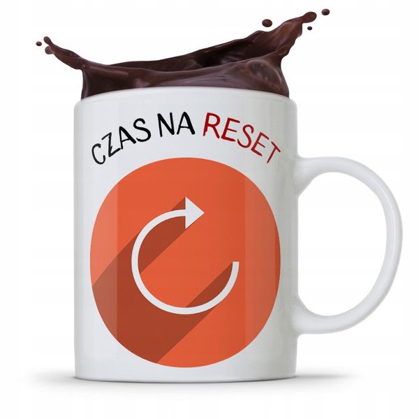 Kubek Informatyka Programisty Czas Na Reset Z Nadrukiem Ze Zdjęciem zdjęcie 1