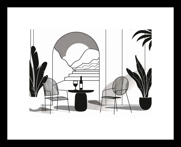Plakat 18x13cm Relaks w Monochromie zdjęcie 3