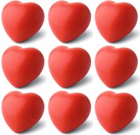 ANTYSTRES SERCE 9 SZT ZESTAW czerwone piłka antystresowa gadżet WALENTYNKI