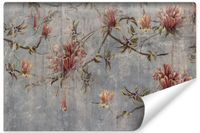 Fototapeta Do Salonu KWIATY Natura Liście Abstrakcja Beton 315cm x 210cm