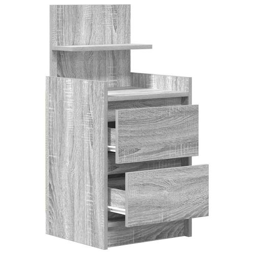 Szafka nocna z 2 szufladami Szary Sonoma 38x34x80 cm na Arena.pl