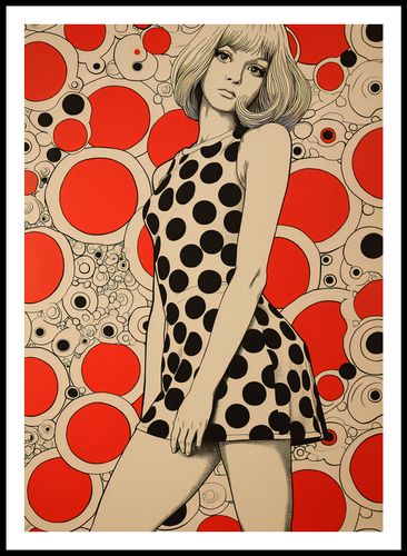 Plakat 59,4x84,1cm Czerwone Kropki na Arena.pl