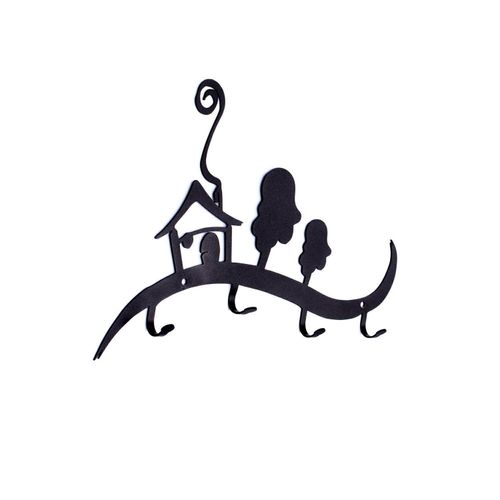 Wieszak ścienny Domek czarny na Arena.pl