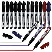 Marker permanentny flamaster czarny czerwony niebieski Vergionic 12 szt.