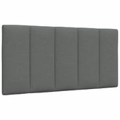 Poduszka na wezgłowie, ciemnoszara, 100 cm, tkanina