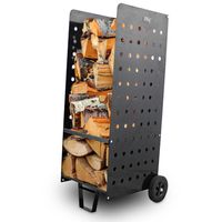18991 WÓZEK DO DREWNA KOMINKOWEGO DO 100KG ZE ŚCIANKAMI BITUXX NA KÓŁK