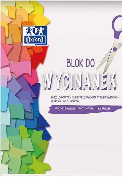 BLOK PAPIERÓW KOLOROWYCH A4 10+5K OXFORD zdjęcie 1