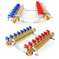 Rozdzielacz C.O. 8 obwodów zaworki PEX odpowietrzniki DO GRZEJNIKÓW