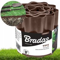 OBRZEŻE FALISTE TRAWNIKOWE OGRODOWE PALISADA MOCNA 9M X 25CM BRĄZOWE