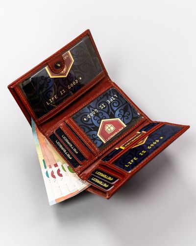 elegancki portfel damski ze skóry naturalnej - peterson na Arena.pl