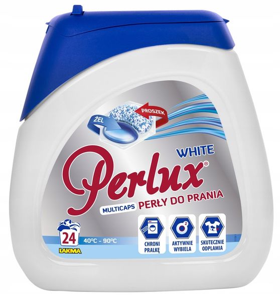 PERLUX PERŁY DO PRANIA BIAŁEGO 24 SZT zdjęcie 1