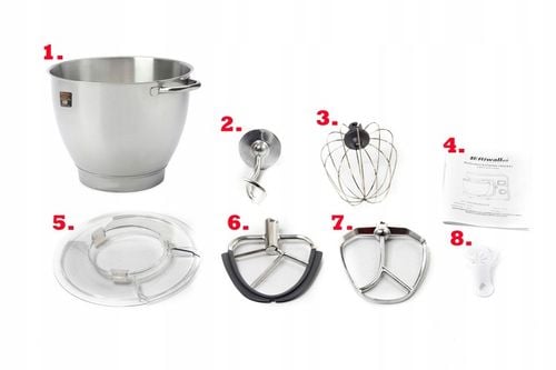 ROBOT KUCHENNY 8w1 PLANETARNY MIKSER 2700W MISA 6,5L DO CIASTA ZBIERAK LCD na Arena.pl