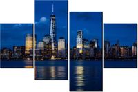 140CM 70 OBRAZ NOWY JORK RZEKĄ HUDSON ŚCIENNY
