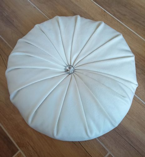 Poduszka dekoracyjna ozdobna okrągła welurgranat na Arena.pl