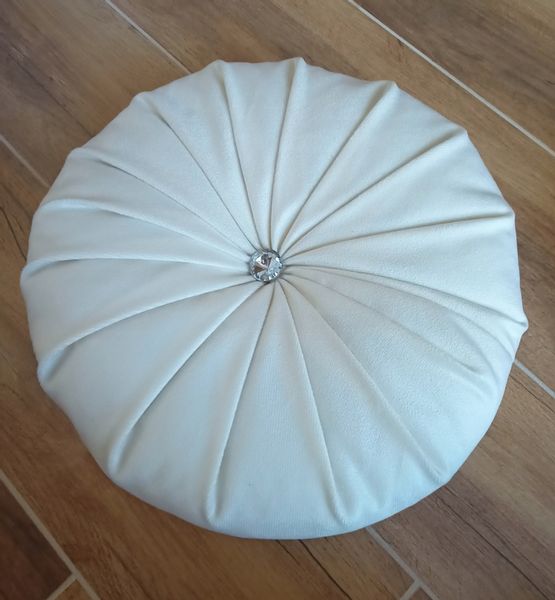 Poduszka dekoracyjna ozdobna okrągła welurgranat zdjęcie 9