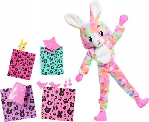 BARBIE CUTIE REVEAL KOLOROWE MARZENIA Lalka w kostiumie zwierzątka KRÓLIK na Arena.pl