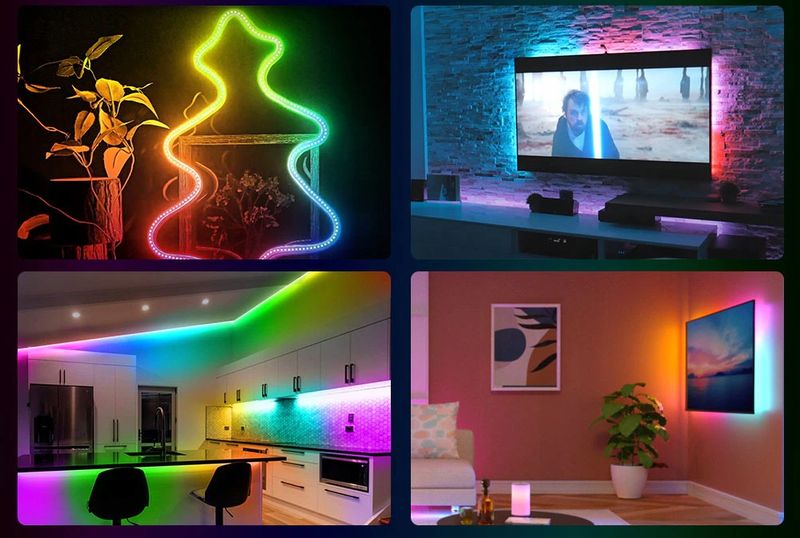 TAŚMA LED 5M RGBIC WS2811 BLUETOOTH EFEKT TĘCZY zdjęcie 10