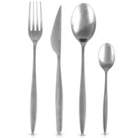 Zestaw Sztućców Sztućce Stalowe dla 6 Osób 24 el Widelec Łyżka Nóż Łyżeczka