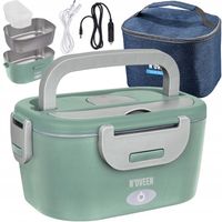 ELEKTRYCZNY LUNCH BOX TERMOS OBIADOWY pojemnik samochodowy do biura szkoły