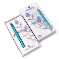 długopis w pud. ptn 222-gb-8525 turquoise-silver