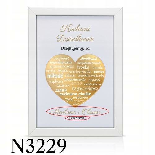 ŚLUBNE PODZIĘKOWANIA DLA RODZICÓW MAMY TATY OBRAZ RAMKA PLAKAT ŚLUB 3D na Arena.pl