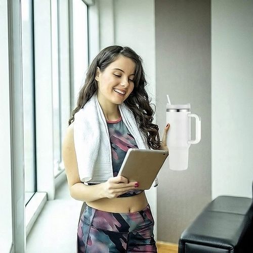 DUŻY KUBEK TERMICZNY ZE SŁOMKĄ TERMOS DO SAMOCHODU NA WODĘ 1200ML na Arena.pl