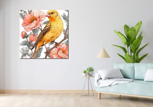 Obraz 100x100cm Wiosenny Śpiewaczek na Arena.pl