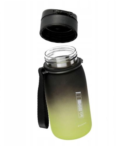 Bidon 400 ml butelka Starpak na wodę mocny lekki zielono - czarny pojemnik na Arena.pl