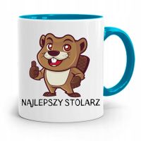 Kubek Błękitny Stolarza Najlepszy Stolarz Z Nadrukiem Ze Zdjęciem